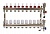 Коллекторная группа 1"х 9х3/4" ALT-Kgr  с расходомерами, дренаж. краном и воздухоотвод., сталь 