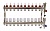 Коллекторная группа 1"х10х3/4" ALT-Kgr  с расходомерами, дренаж. краном и воздухоотвод., сталь 