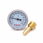 Термометр ViEiR с гильзой d-63 мм 1/2 х 120С YL18