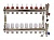 Коллекторная группа 1"х 8х3/4" ALT-Kgr  с расходомерами, дренаж. краном и воздухоотвод., сталь 